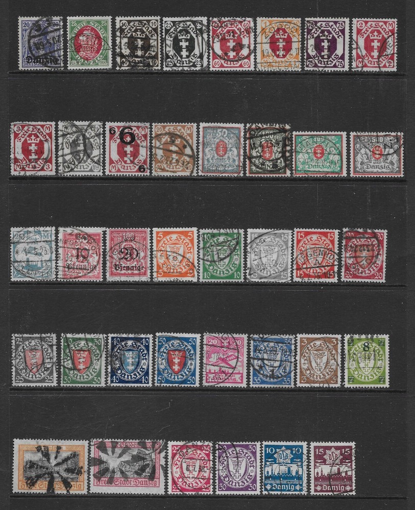 DANZIG VERY NICE LOT USED ISSUES 1920 – 1937