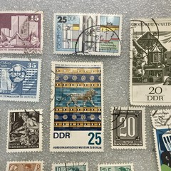 18 USED mixed varied Vtg. 1950-1990 DDR East Germany stamps; $1 Ships/A DEAL!