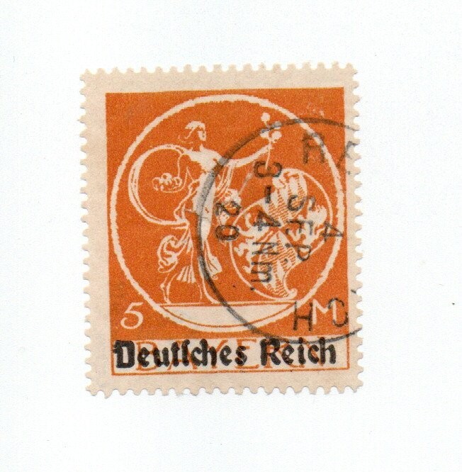 Germany, Deutsche Reich, Over print on BAYERN stamp, Mi.No. 136 II, used ,