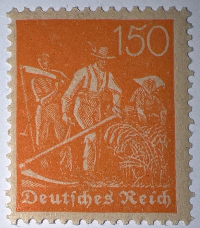 Travelstamps: 1922 Germany Deutsches Reich 150pf Stamp Scott #175/Mi 189 MOGNH.
