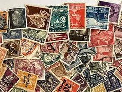 Nazi German HUGE stamp lot 500 pieces Authentic THIRD REICH WWII WW2 era stamps!