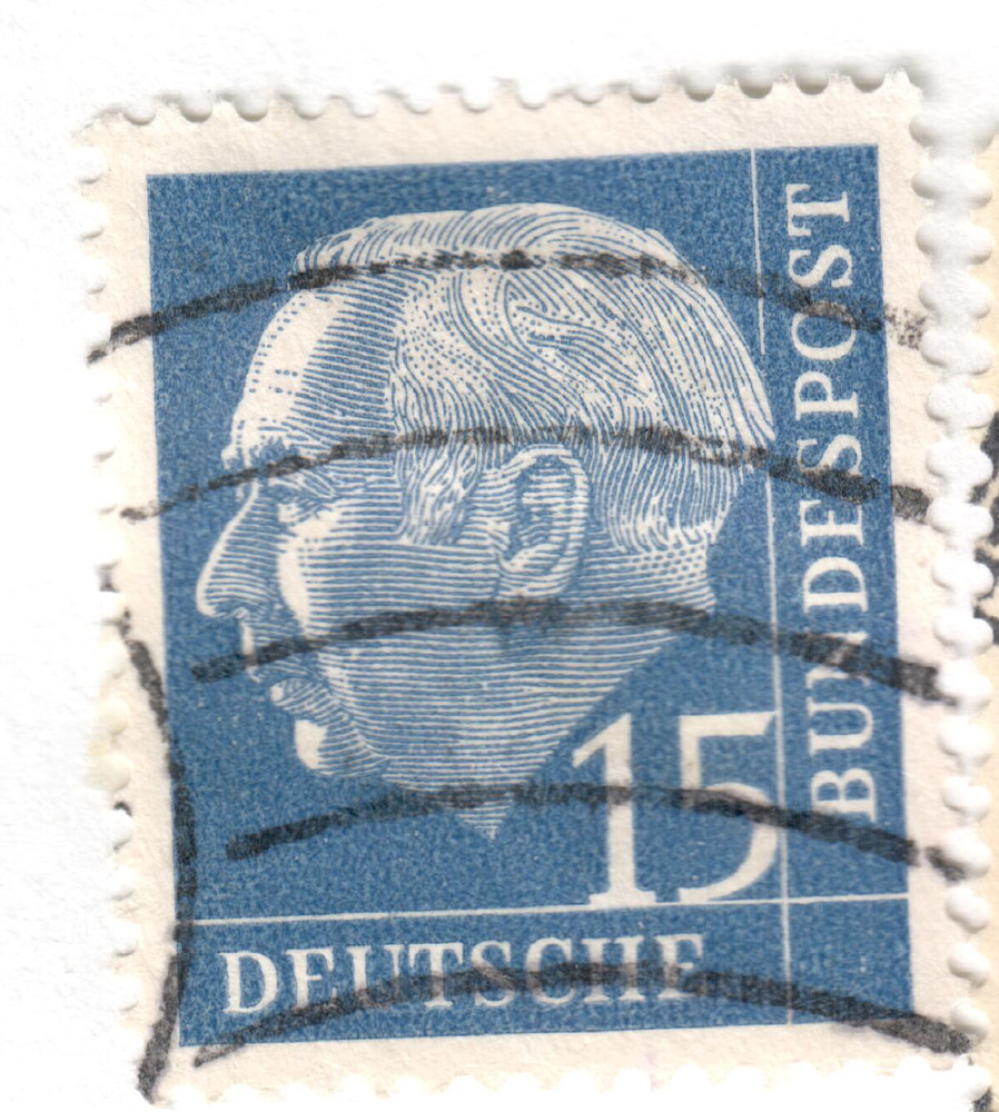 West Germany – 1954 – Professor Dr. Th. Heuss – 15Pfg – Used – #06