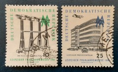 DDR Germany 1961 Used Leipzig Spring Fair Mi 813-4 Scott 533-4 XF 7461