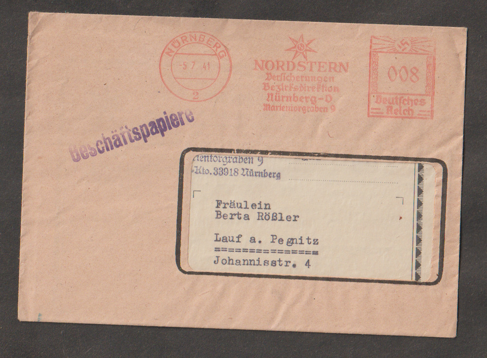 Germany 1941 metered cover