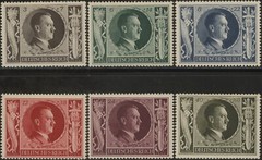 Stamp Germany Mi 844-9 Sc B231-6 1943 WWII Fascism Adolf Hitler MNG