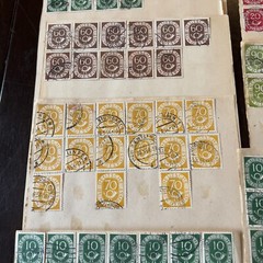 MASSIVE ACCUMULATION LOT GERMANY POSTHORN STAMPS ON PAGES, INCLUDES HIGH DENOMS