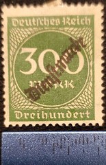 GERMANY DEUTSCHES REICH 300 MARK DIENSTMARKE OVERPRINT UNUSED MNH STAMP #FS100!