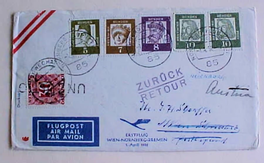 GERMAN AUSTRIA POSTAGE DUE TIED 1962