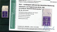 Zara 27III Good Type ** MNH Post Fresh + Certified Report 240EUR (77663