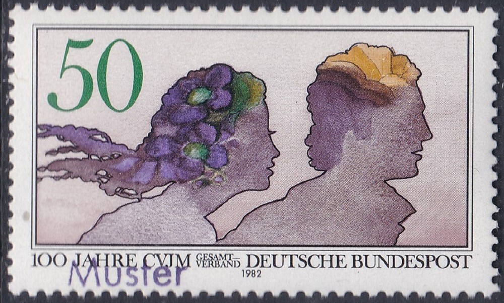 Specimen, Germany Sc1375 Young Men’s Christian Association (YMCA) Centenary