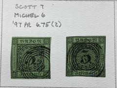 Germany States, Baden, Used – hinged on one album page, 1851-1868, High Value.