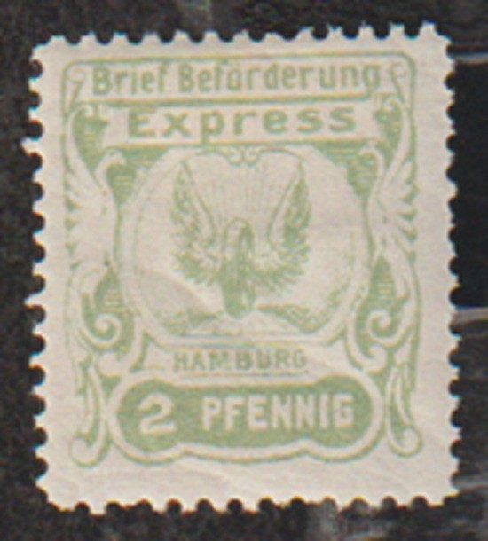 Germany Hamburg local private post stamp 1895 EXPRESS 2pf