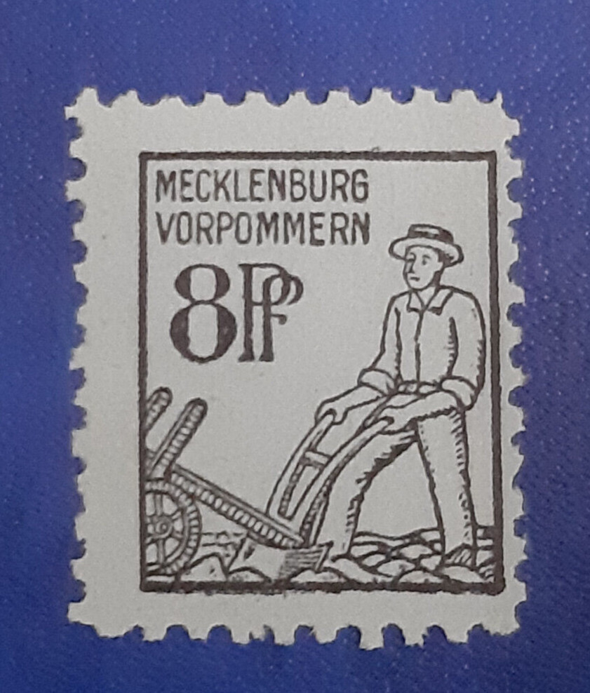 Germany Stamp Allied Occupation 8 Pfennig 1945 SBZ Kramp Mi. Nr. 14y (20825)