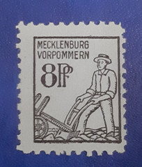 Germany Stamp Allied Occupation 8 Pfennig 1945 SBZ Kramp Mi. Nr. 14y (20825)
