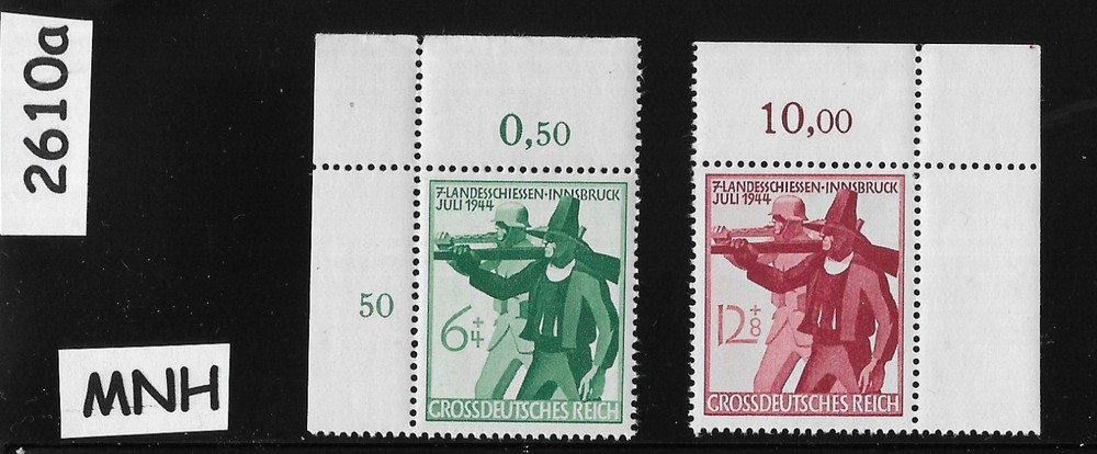 MNH Stamp set B278-279 Innsbruk Austria shooting Matches 1944 Germany #2610a