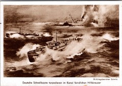 1941 Germany WW2 Navy Kriegsmarine U boot attacking Postcard Cover to Brugge