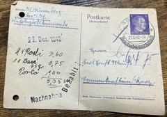1942 22nd December Second World War Third Reich Germany Postal Letter Old Relic