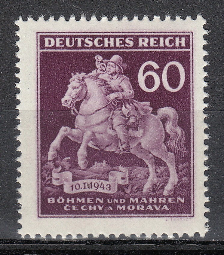 Bohemia & Moravia Nazi protectorate 1943 MNH Mi 113 Sc 84 Day of stamp,Postman**