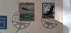 1936 1936 Graf Zeppelin Hindenburg Germany to New York Airmail Cover Nazi Era…