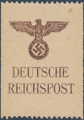 Stamp Germany Revenue WWII 3rd Reich Letter Seal Reichspost Label MNG