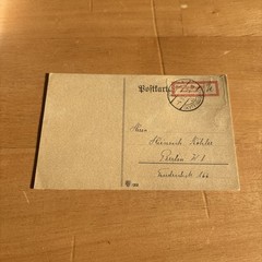 Germany Used Postal Card Posted Kelbra, Saxony in 1920s With Provisional Stamp
