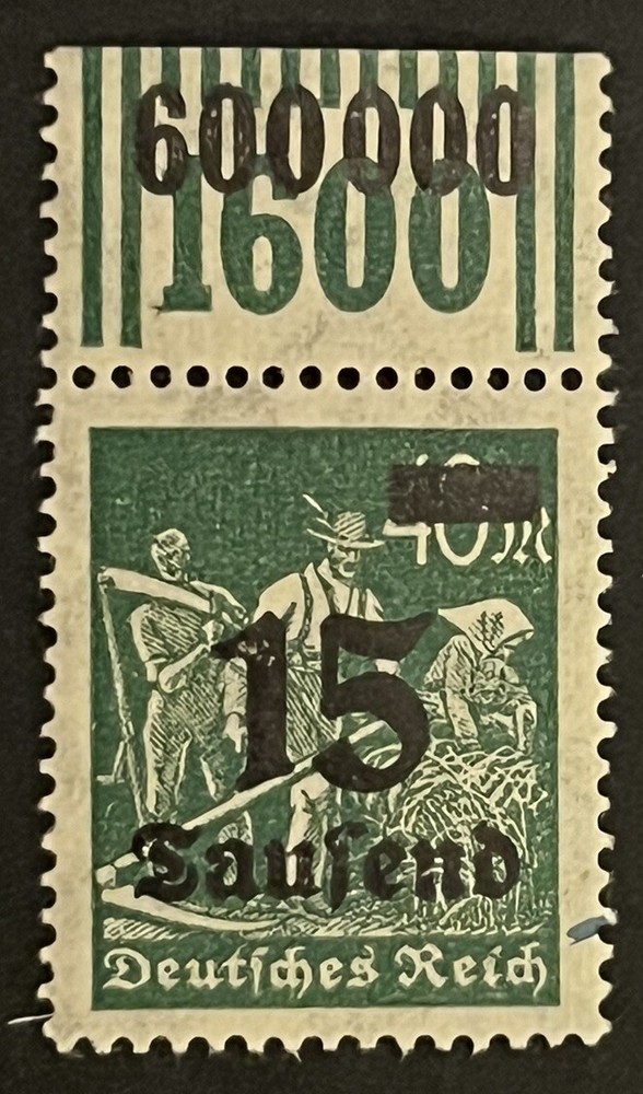 Travelstamps: 1923 Germany OP Stamp #279 -15 Tausend on 40m Farming Mint MOGLH