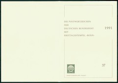 GERMANY FOLDER 1991/37 THEODOR KÖRNER FREIHEITSKÄMPFER