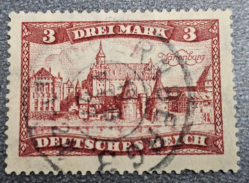 Stamp Germany Reich 3 Mark 1924 Bauwerke Marienburg Mi. Nr. 366 (34252)