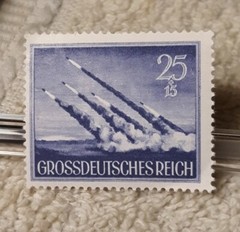 WWII German, Austria Stamp , Rocket Artillery, WW2 Deutsche Reich