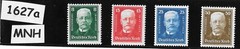 MNH stamp set B19-22 German Republic 1927 Hindenburg 80th Birthday #1627a