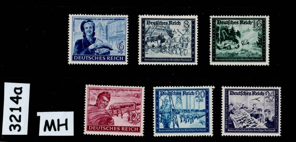 MH stamp set B272-277 / Hitlers Culture fund Third Reich Germany 1944 #3214a