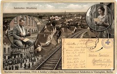 WWI Feldpost Postcard 1916 Salzkotten Red Cross Hospital Lazarett to Berlin N28