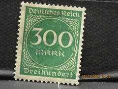 The listing is for:(1)1923 300 Mark German Inflation Stamp-LH-See Photos