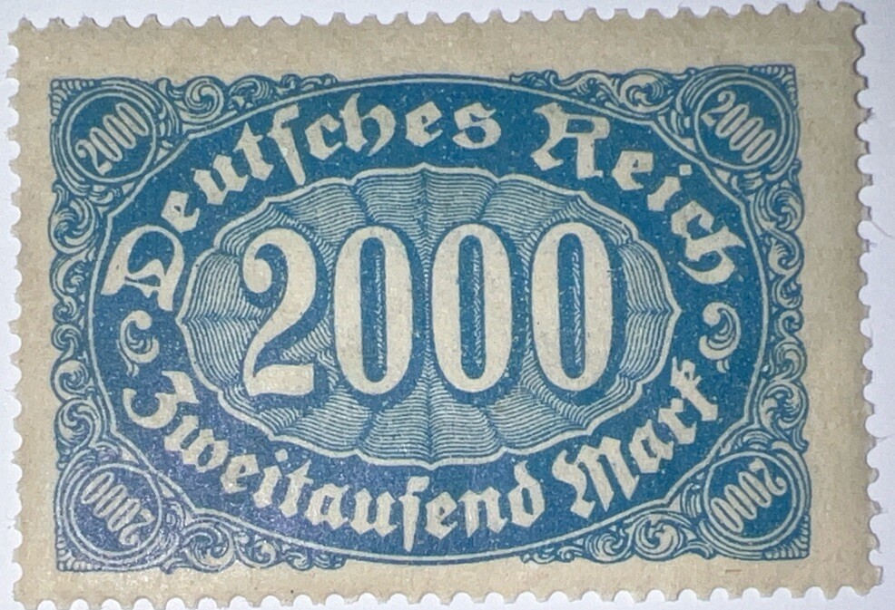 Travelstamps: 1922 Germany Reich Sc # 205/ Mi: #253 Number Horizontal Oval, MNH