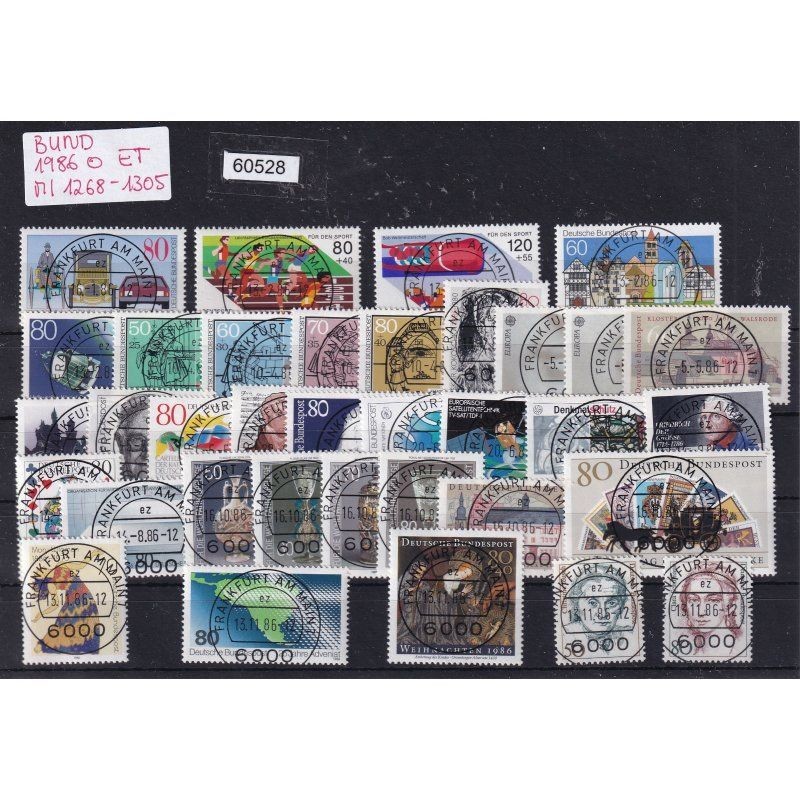 Federal Republic of Germany 1986, Michel No.: 1268-1305 Postmarked…