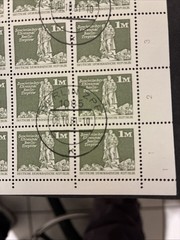 GERMANY DDR STAMPS 1980 Sc #2083 SHEET OF 100 CTO/NH WITH ALL 4 SELVAGES