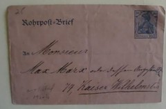 GERMANY ROHRPOST ENTIRE OF 1920’S UNCANCELLED