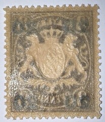 Travelstamps: 1920 Germany Bayern Overprint Stamp Scott#237, Mi 177 – Mint Og Lh