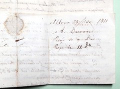 Germany State 1811 STAMPLESS LETTER Hambourg 128 Cancel, Bordeaux FREE USA SHIP