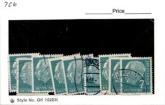 Germany, Postage Stamp, #706 Lot Used, 1954 President Theodor Heuss (AD)