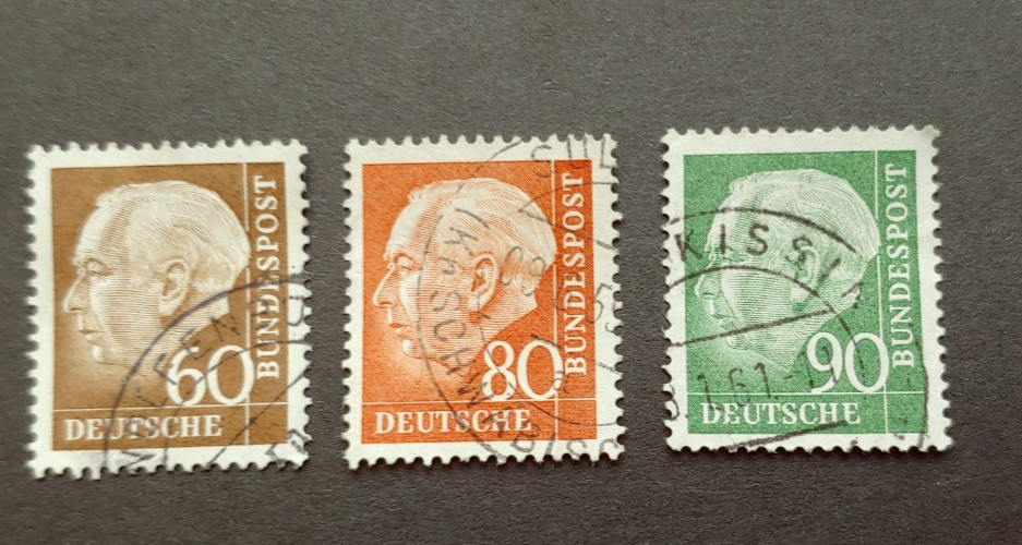 HEUSS 60PF-90PF SET VF USED GERMANY DEUTSCHLAND K18