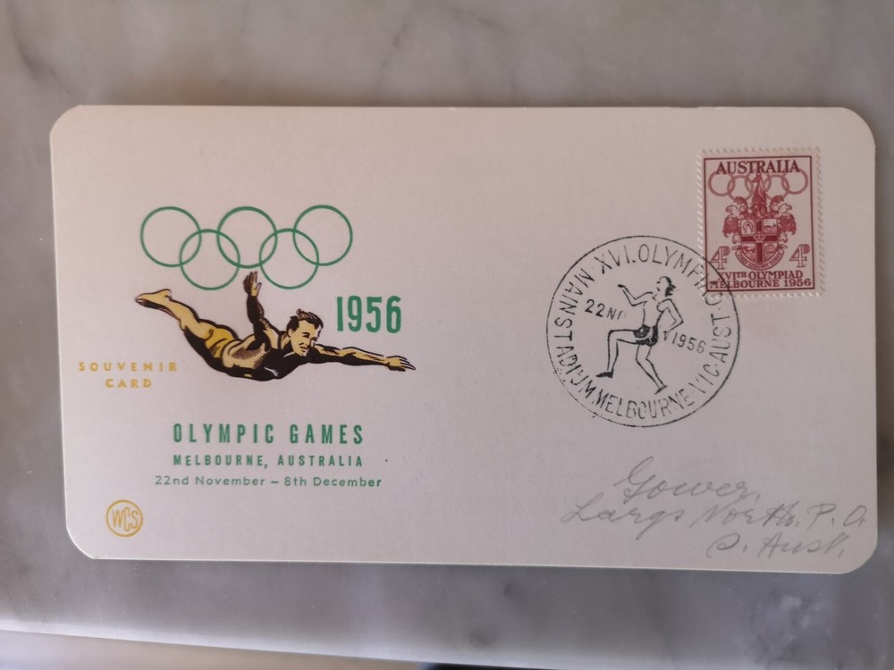 COVER AUSTRALIA XVI OLYMPIAD MELBOURNE 1956 ATHLETICS (F5825)