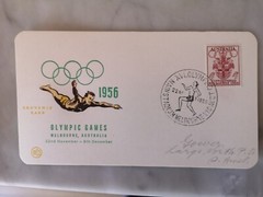 COVER AUSTRALIA XVI OLYMPIAD MELBOURNE 1956 ATHLETICS (F5825)