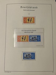 GERMANY 1976 STAMP COLLECTION USED + MINT MOUTED ON 6 PAGES