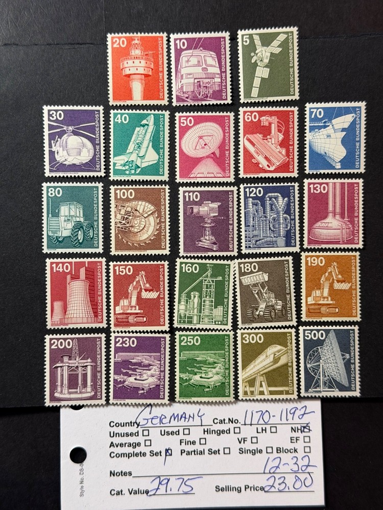 Germany # 1170 – 1192 MNH 2026 Scott Catalogue Value $ 29.75