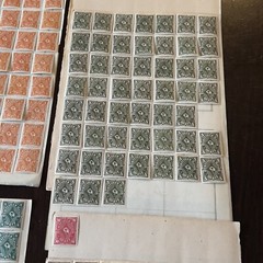 INVESTORS LOT 1922 GERMANY MINT STAMPS ON PAGES, POSTHORN ONE AND TWO COLORS