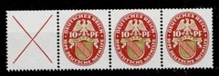 German Empire Se-tenant MiNr W 24.1 + 2 x 399 mint never hinged