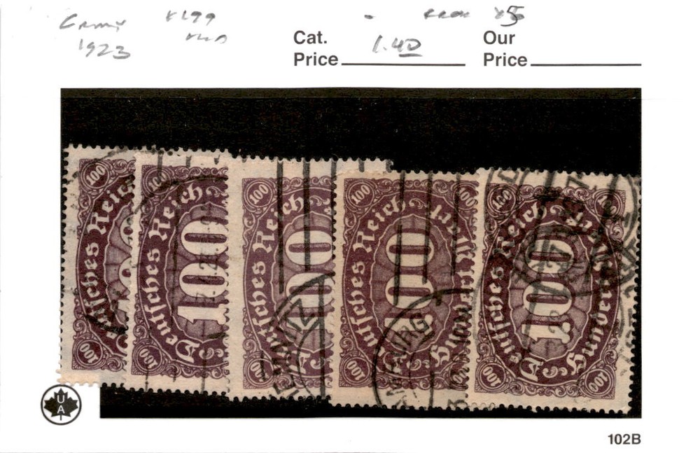 Germany, Postage Stamp, #199 Lot Used, 1923 (AC)