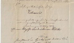 Dresden Germany 1874 Power of Attorney document w/ 2 ½ NGR revenue stamp (a8942