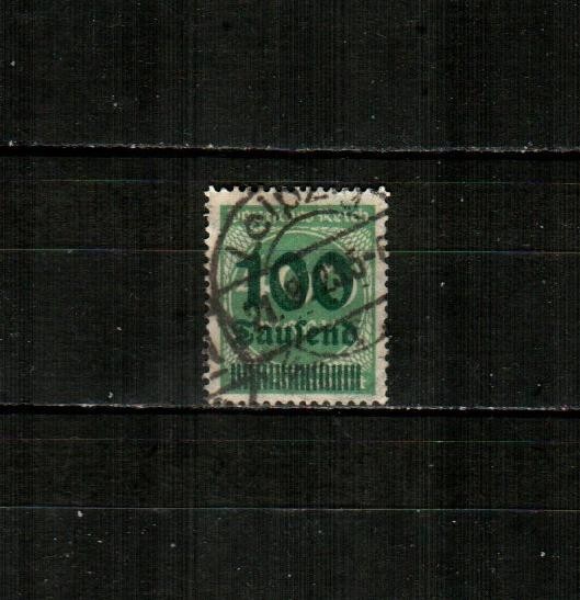 GERMANY Scott’s 254 ( 1923 ) 100th m on 400m Inflation Era Surcharge F/VF Used